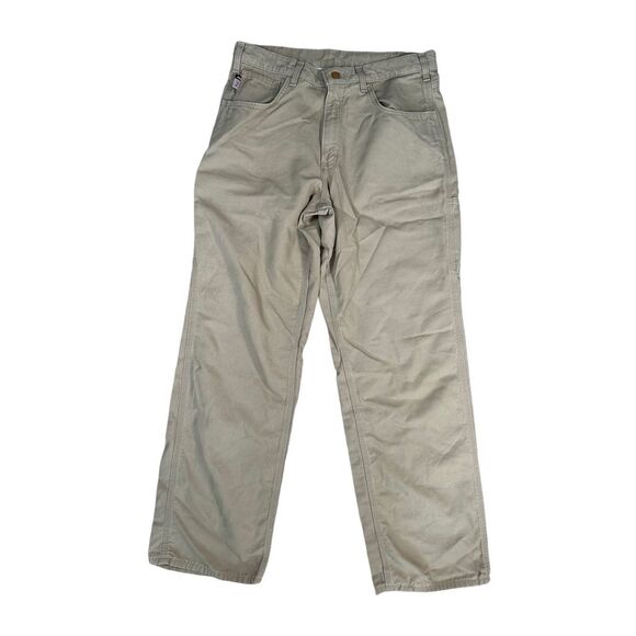 Carhartt Men 33X32 Original Dungaree Fit Cat 2 Pant Relaxed Baggy Workwear Tan - Picture 3 of 12